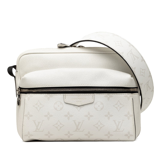 Louis Vuitton Outdoor Messenger White Monogram Canvas Taiga Leather