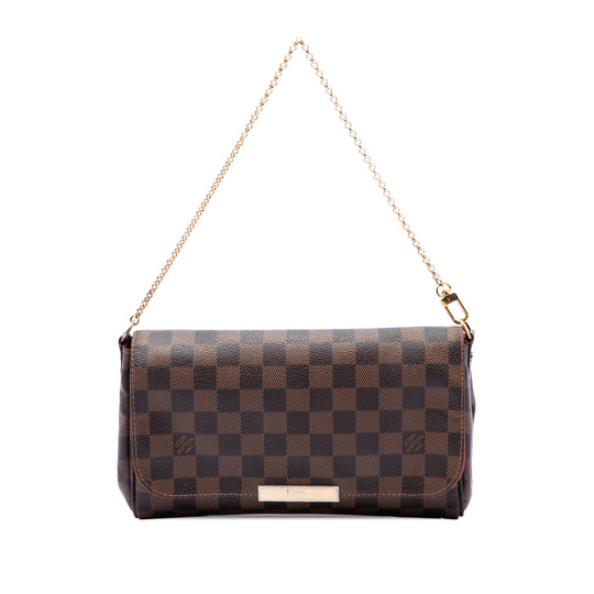 Louis Vuitton Favorite MM Damier Ebene Canvas Gold