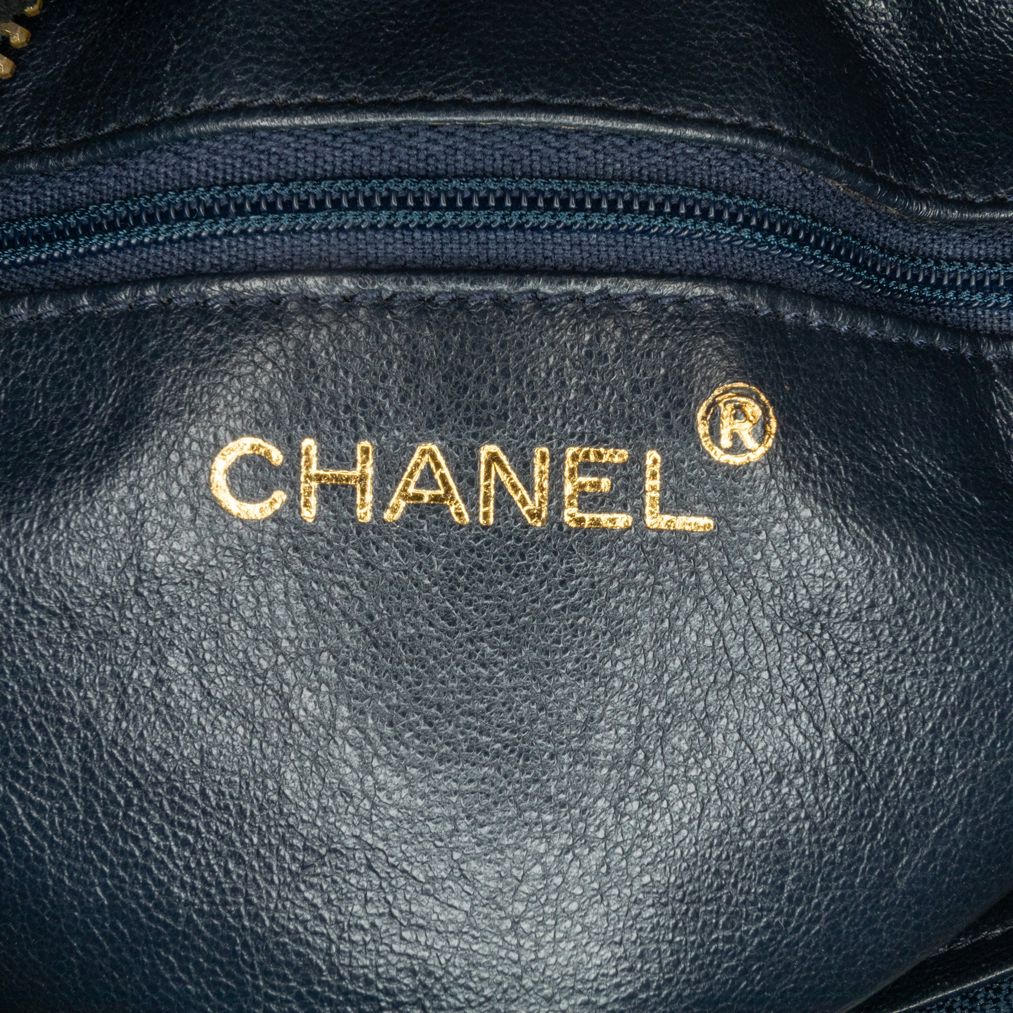 Chanel CC Crossbody Bag Blue Diamond Quilted Lambskin