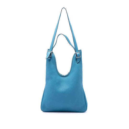 Hermès Massai PM Blue Clemence Leather