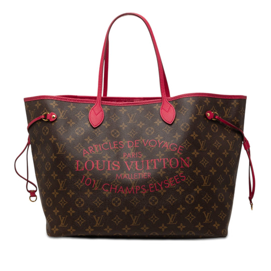 Louis Vuitton Monogram Ikat Neverfull MM Brown Monogram Canvas Calfskin