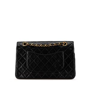 Chanel Classic Double Flap Medium Black Lambskin Gold