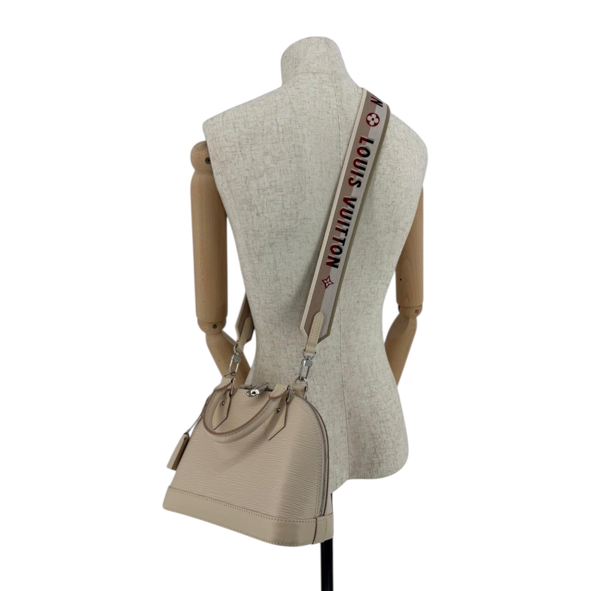 Louis Vuitton Alma BB White Epi Quartz