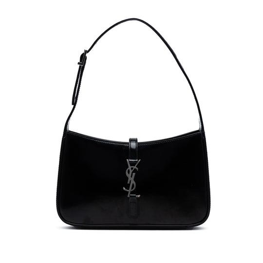 Saint Laurent Le 5 a 7 Hobo Black Smooth Calfskin
