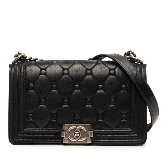 Chanel Boy Flap Medium Black Suede
