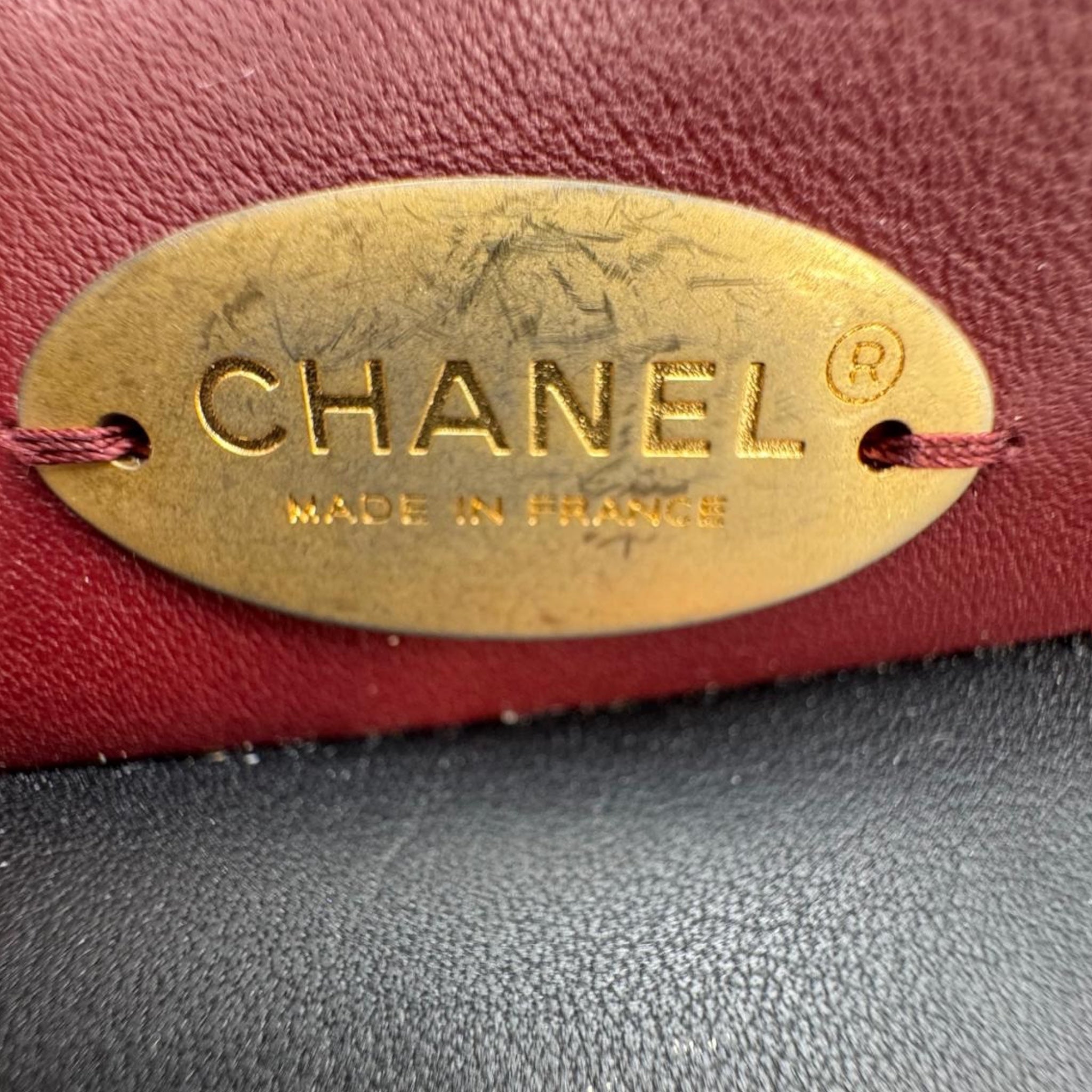 Chanel Vintage Executive Tote Black Lambskin Gold
