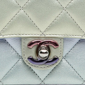Chanel Iridescent Lambskin Wristlet Clutch Bag