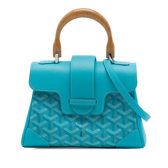 Goyard Saigon Souple Mini Blue Coated Canvas