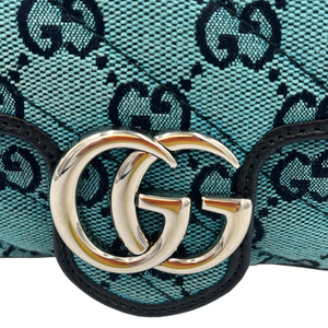 Gucci GG Marmont Super Mini Blue Canvas