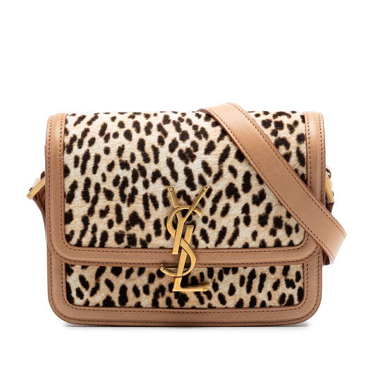 Saint Laurent Solferino Small Beige Calf Hair