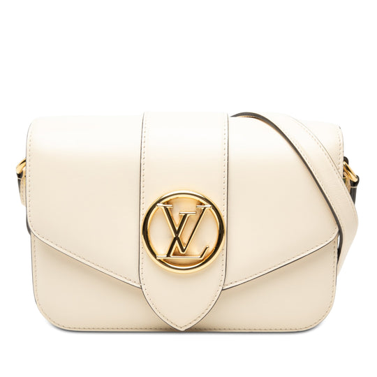 Louis Vuitton Pont 9 Soft MM White Calfskin