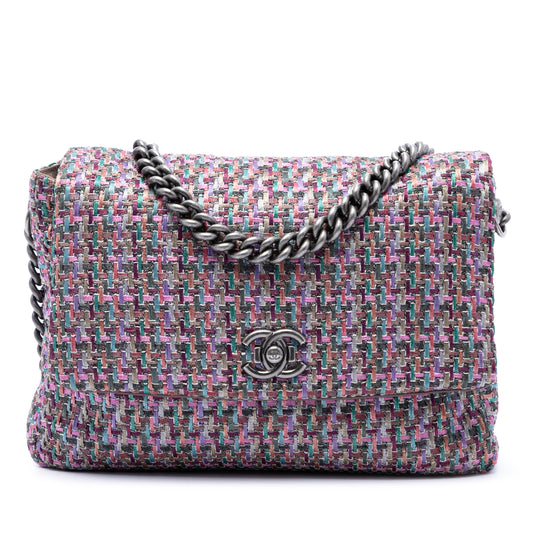 Chanel Classic Flap Purple Tweed