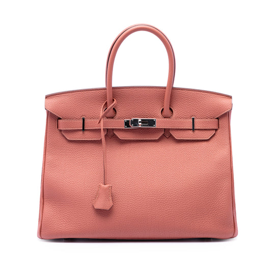 Hermès Birkin Retourne 35 Pink Togo Calfskin