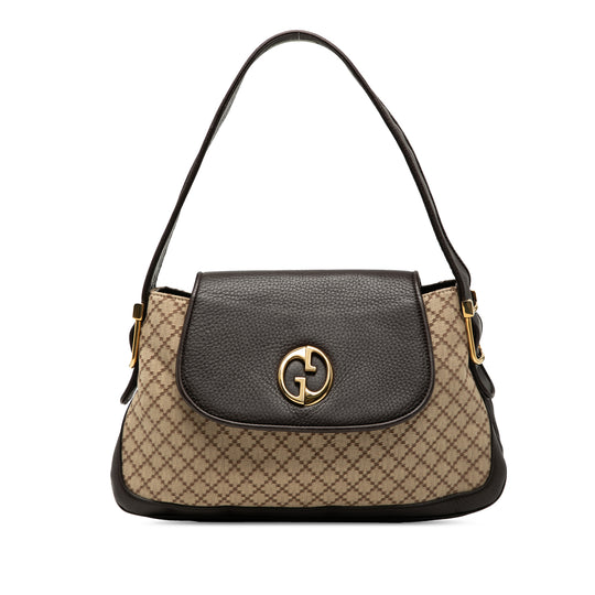 Gucci 1973 Brown Canvas Calfskin