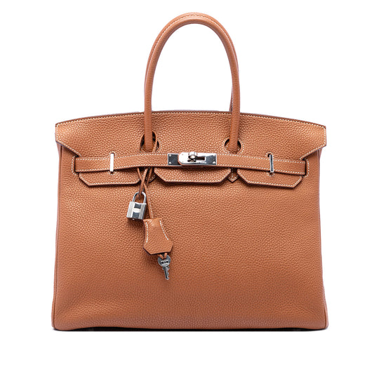 Hermès Birkin Retourne 35 Gold Togo Palladium