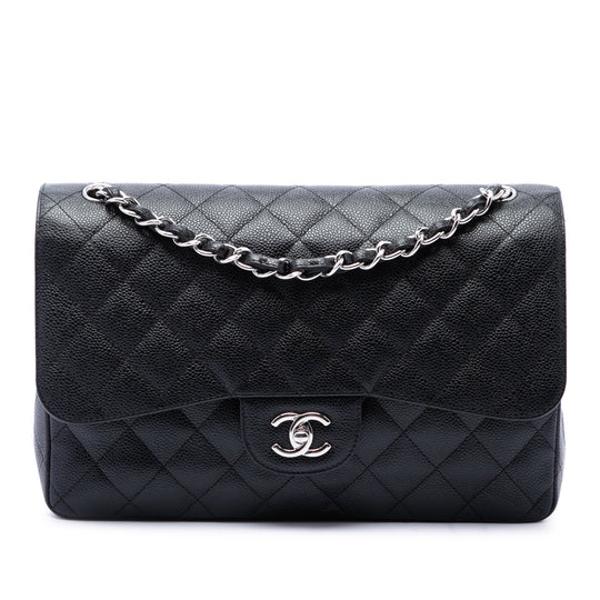 Chanel Classic Double Flap Jumbo Black Caviar