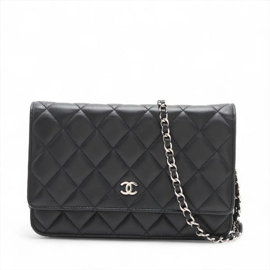 Chanel WOC Wallet on Chain Black Lambskin Silver