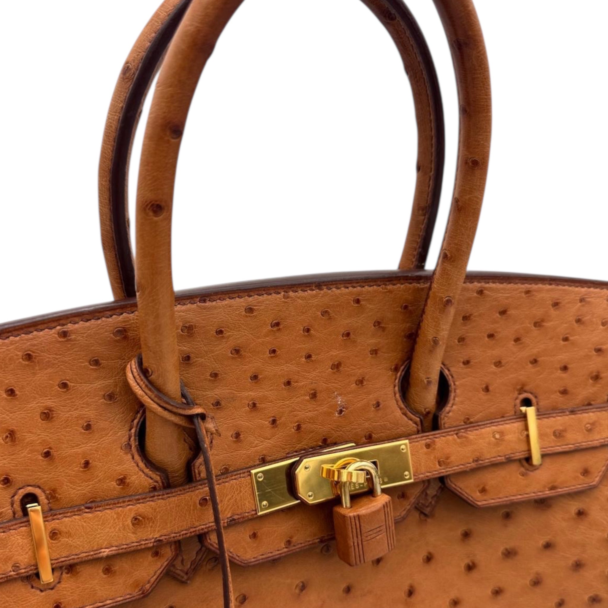 Hermès Birkin 35 Ostrich Cognac Gold