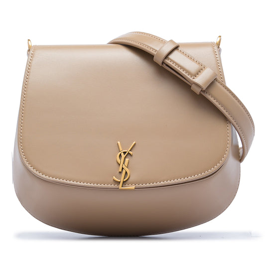 Saint Laurent Voltaire Mini Beige Calfskin Monogram Top Handle
