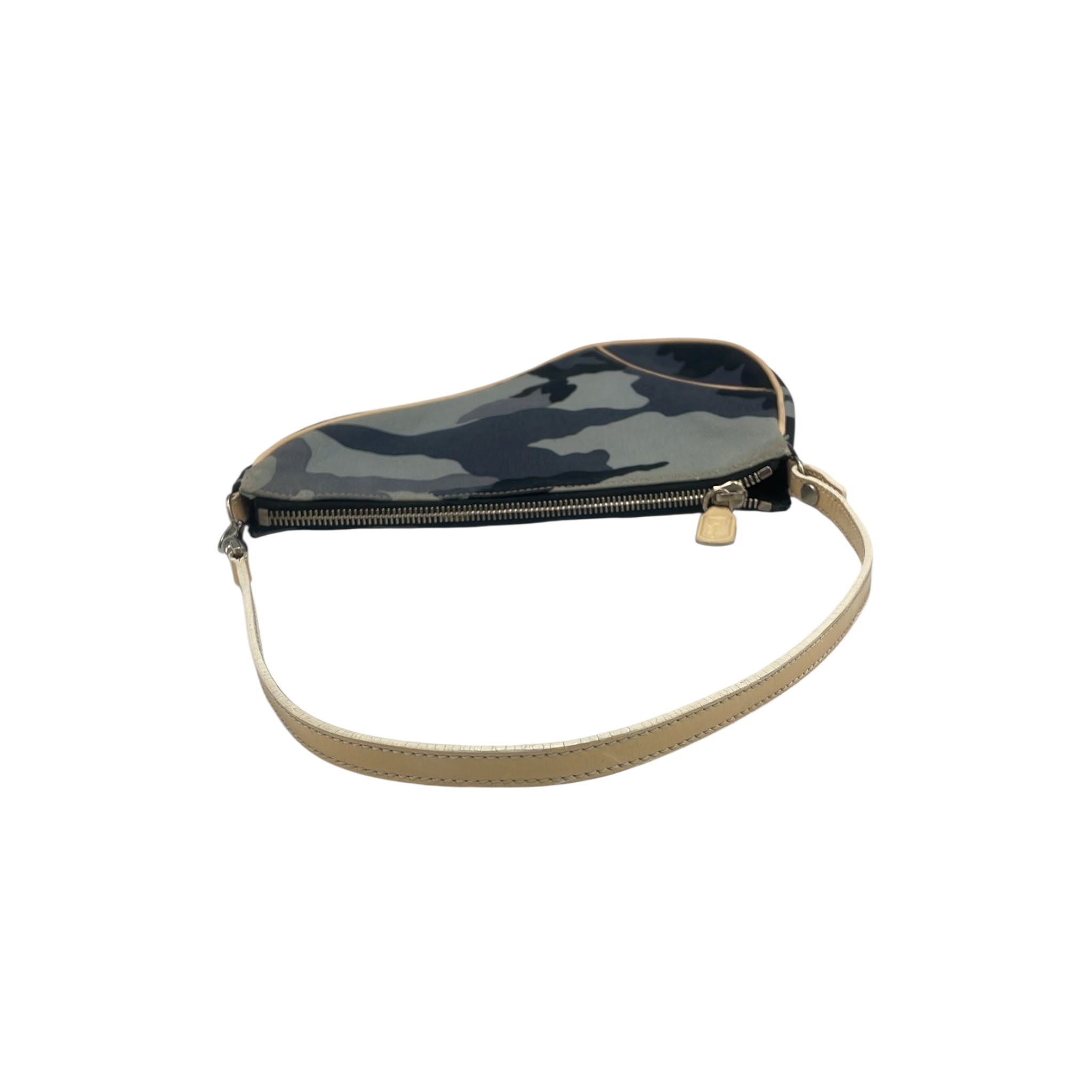 Dior Saddle Bag Pochette Mini Camouflage Canvas