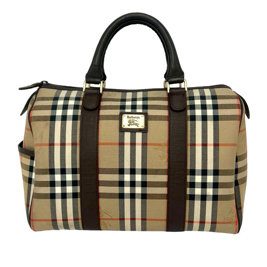 Burberry Haymarket Check Boston Beige Canvas