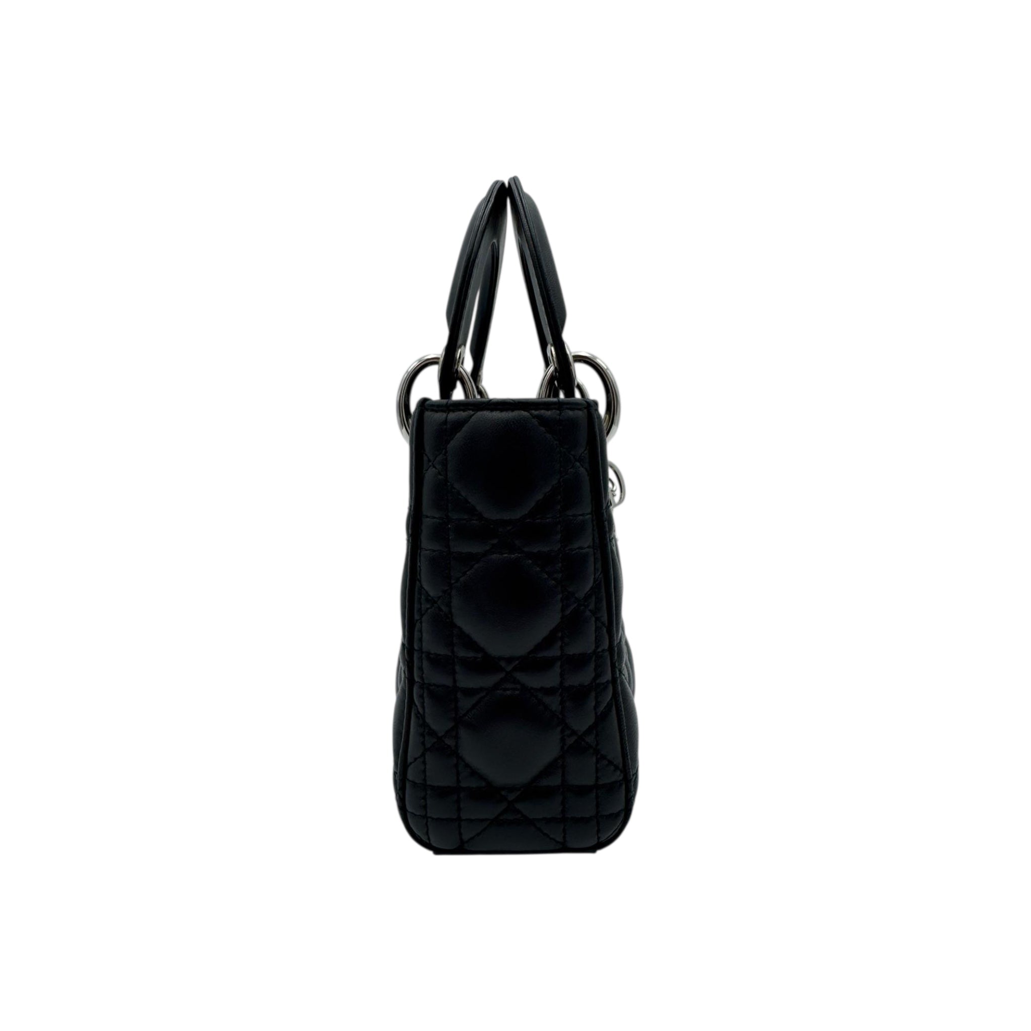 Dior Lady Dior Mini Black Studded Lambskin