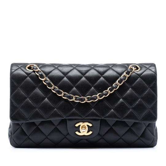 Chanel Classic Double Flap Medium Black Lambskin