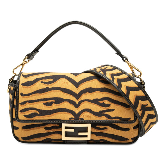 Fendi Baguette Tiger Print Canvas