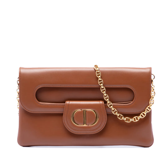 Dior DiorDouble Medium Brown Calfskin