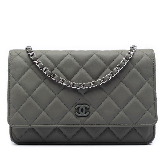 Chanel Incognito WOC Wallet On Chain Grey Lambskin