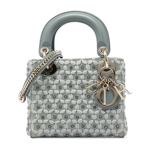 Dior Lady Dior Mini Grey Suede