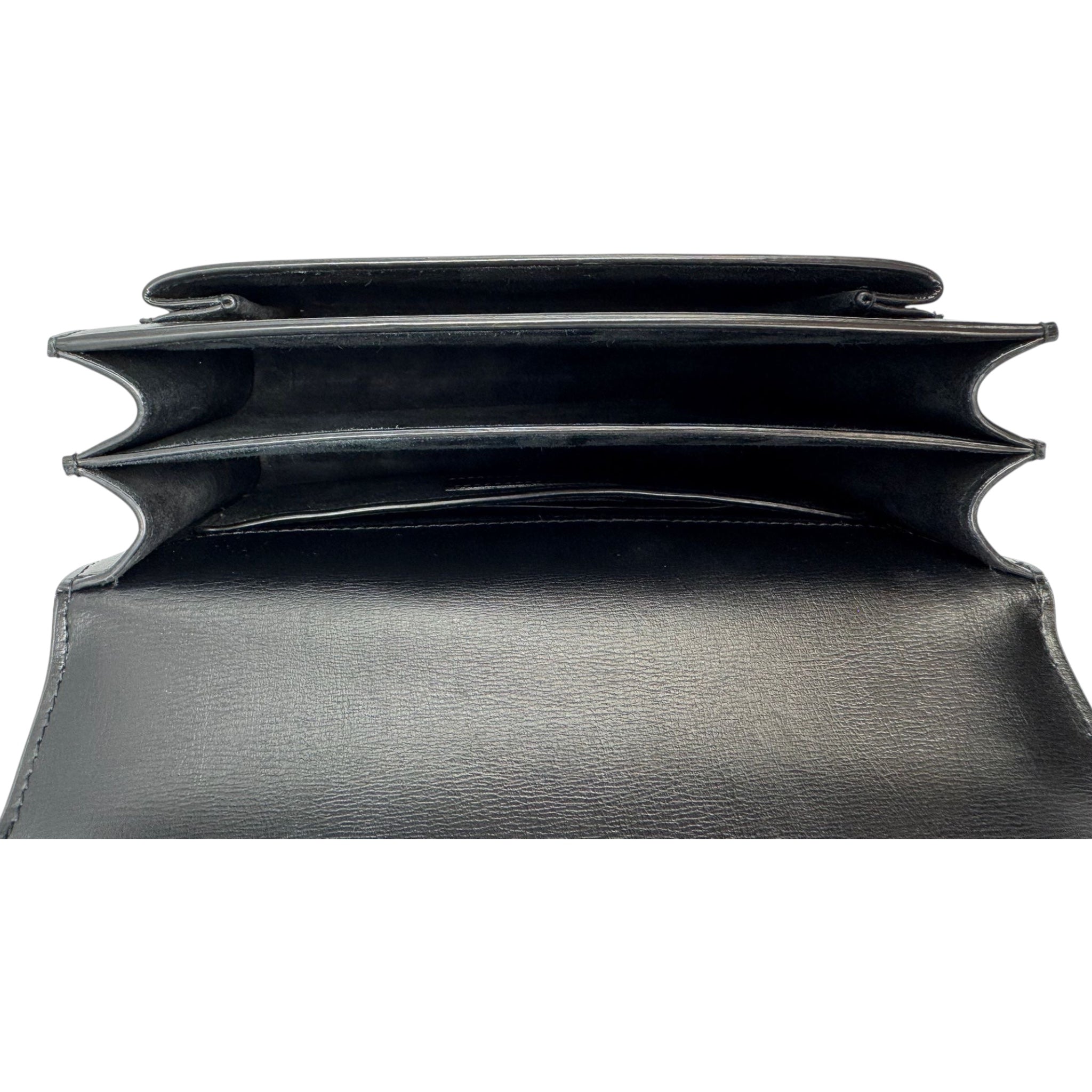 Yves Saint Laurent Sunset Medium Black Calfskin
