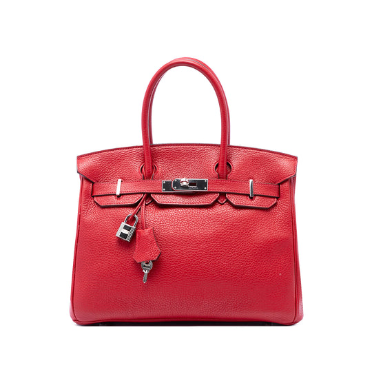 Hermès Birkin Retourne 30 Red Togo Palladium