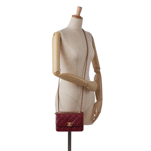 Chanel Perfect Fit Flap Bag Mini Red Lambskin Gold
