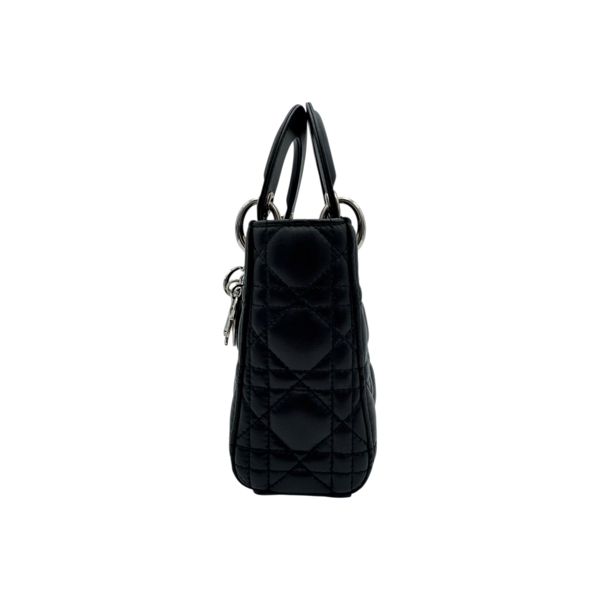 Dior Lady Dior Mini Black Studded Lambskin