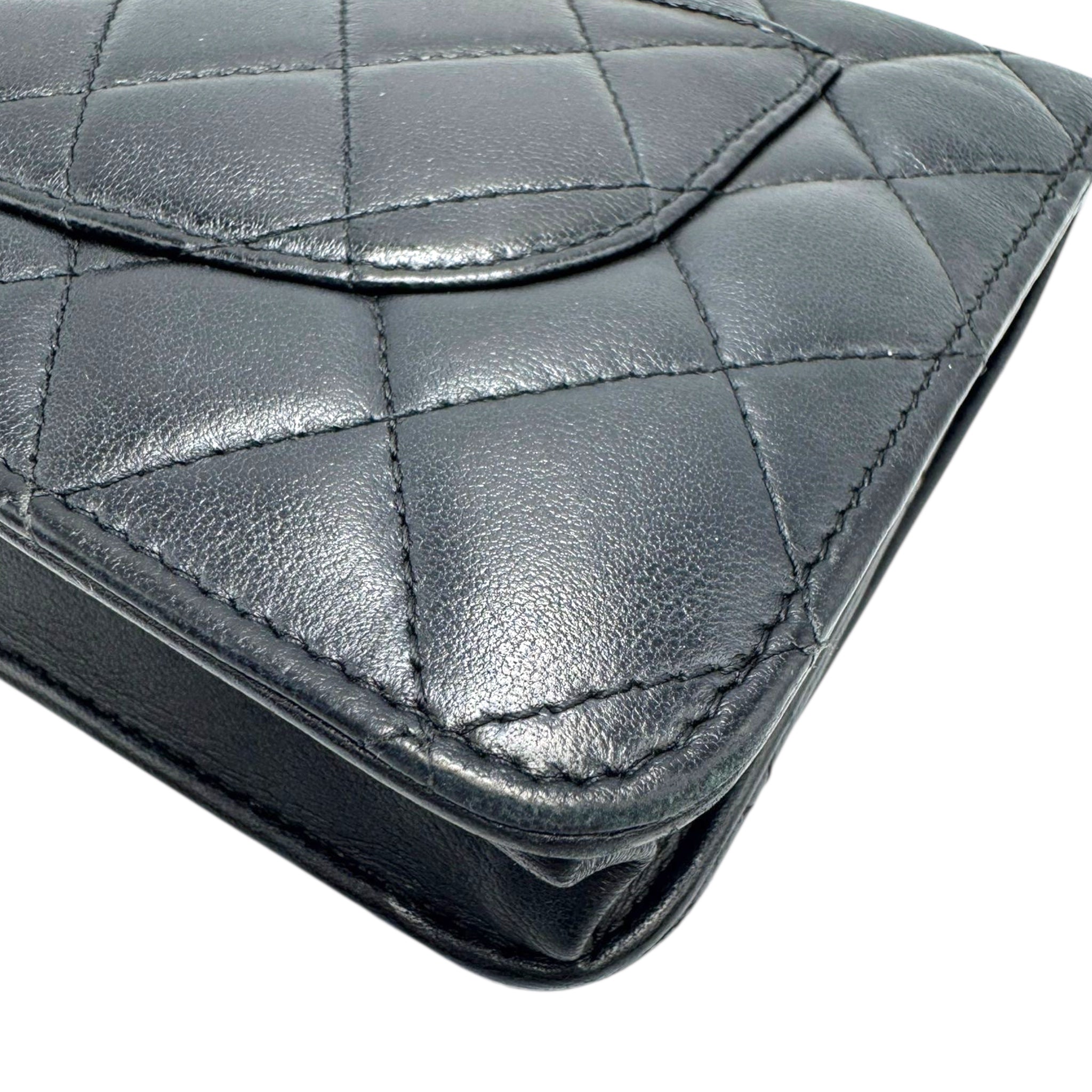 Chanel Wallet on Chain WoC Black Lambskin Silver