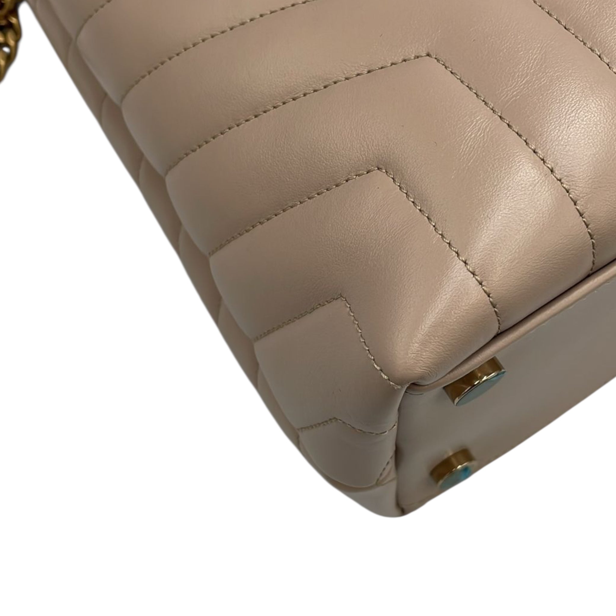 Yves Saint Laurent LouLou Large Beige Calfskin Gold