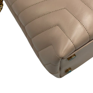 Yves Saint Laurent LouLou Large Beige Calfskin Gold
