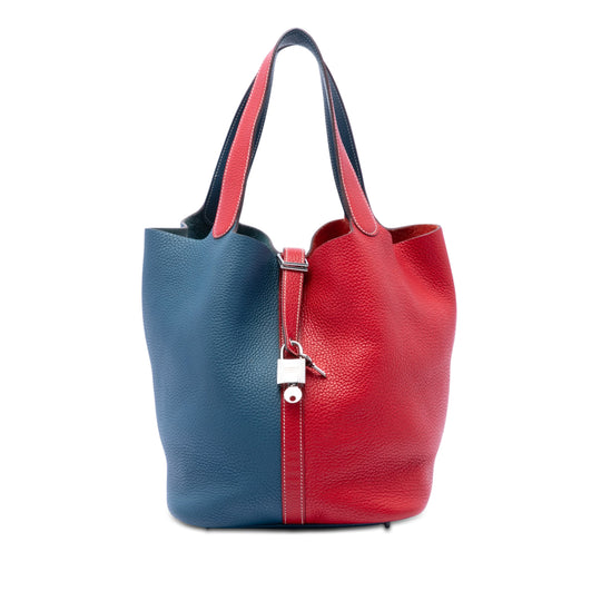 Hermès Picotin Lock 26 Red Blue Bicolor Clemence