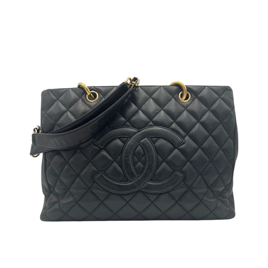 Chanel GST Black Caviar Gold