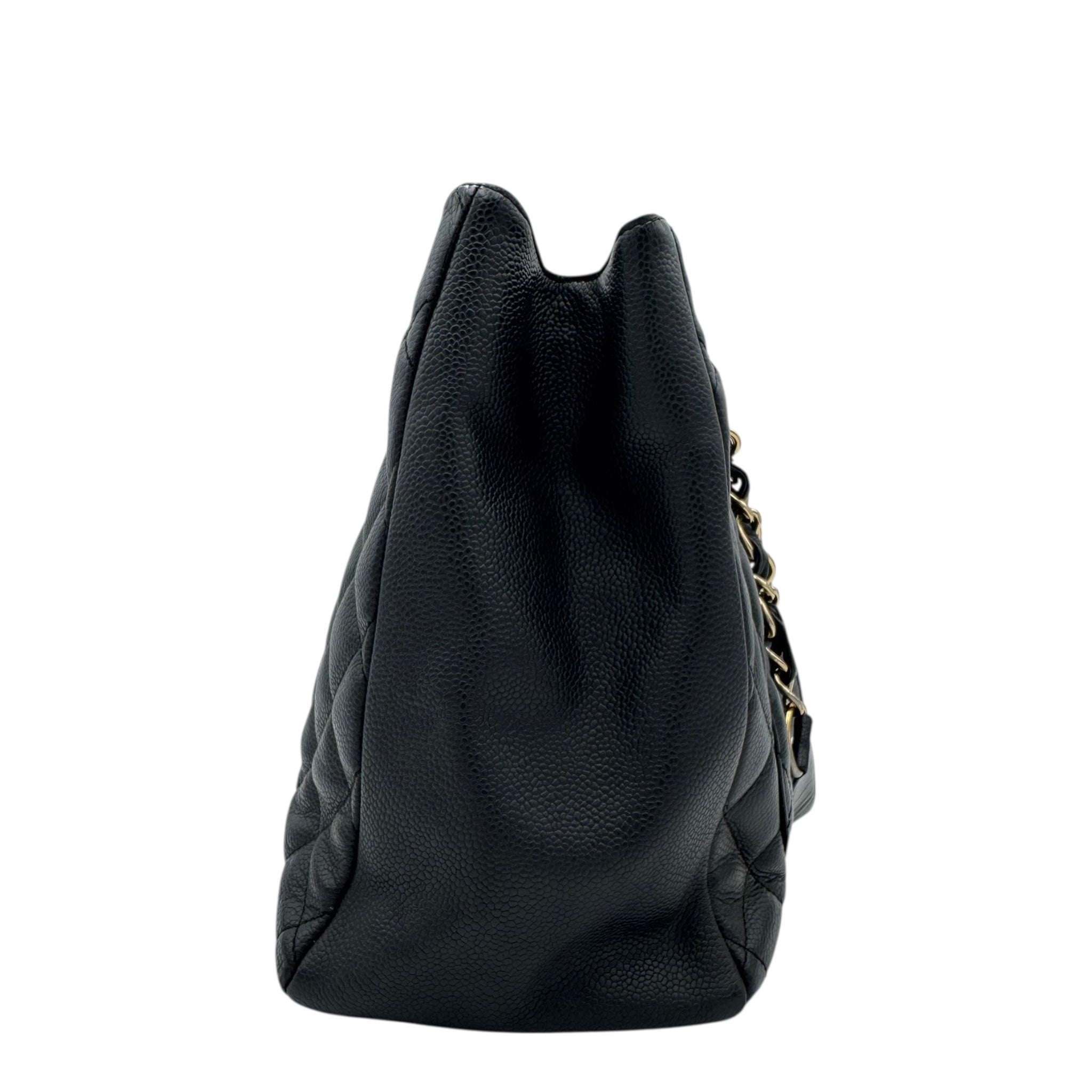 Chanel GST Black Caviar Gold