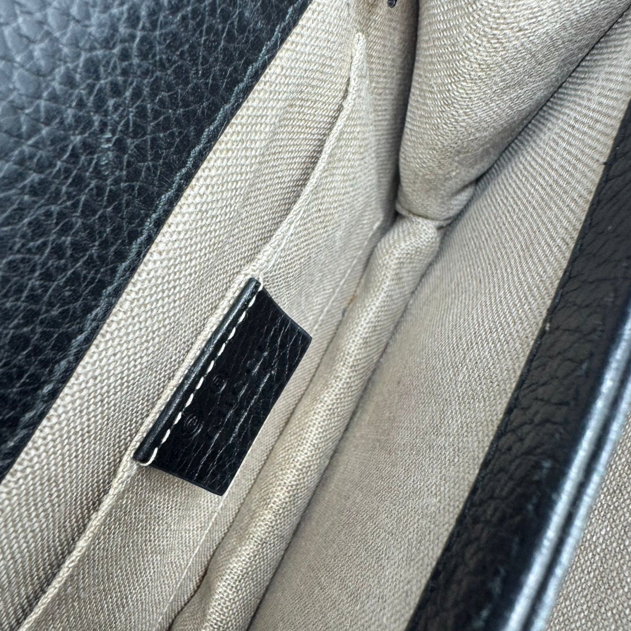 Gucci Interlocking GG Small Black Calfskin Gold