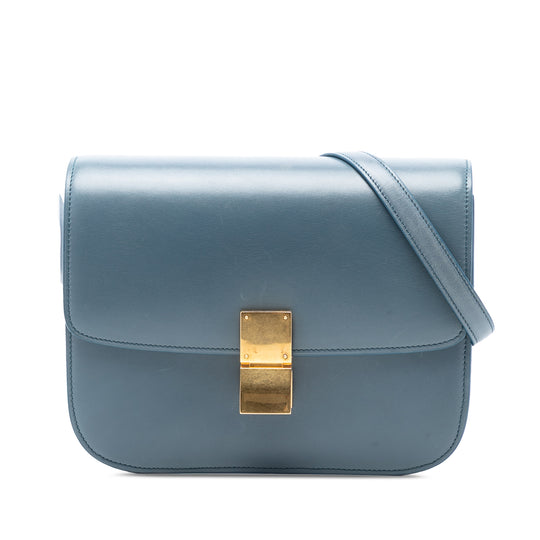 Celine Classic Box Medium Blue Calfskin