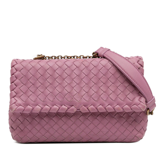 Bottega Veneta Olimpia Baby Pink Nappa Intrecciato