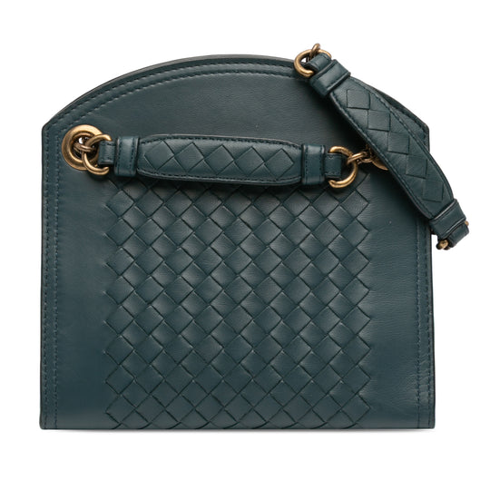 Bottega Veneta Intrecciato Chain Wallet Blue Nappa Leather