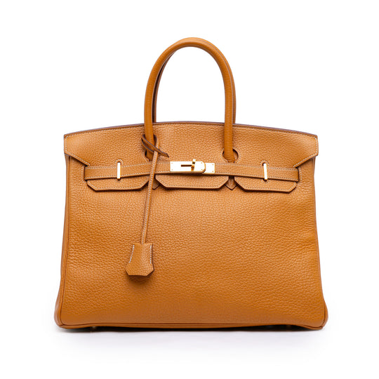 Hermès Birkin Retourne 35 Moutarde Togo Gold