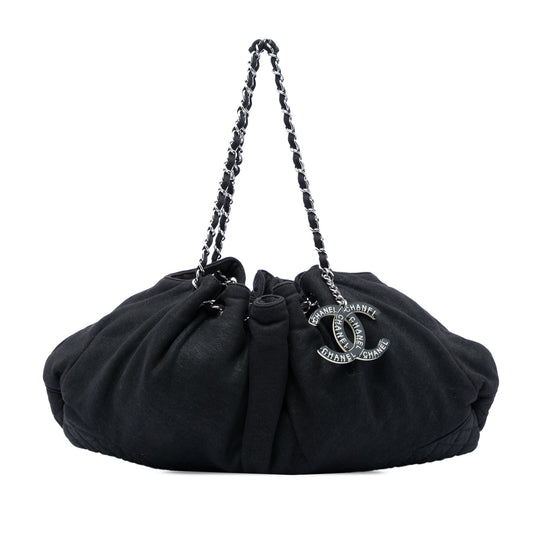 Chanel Melrose Cabas Black Cotton