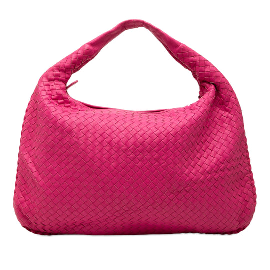 Bottega Veneta Veneta Hobo Medium Pink Nappa Intrecciato