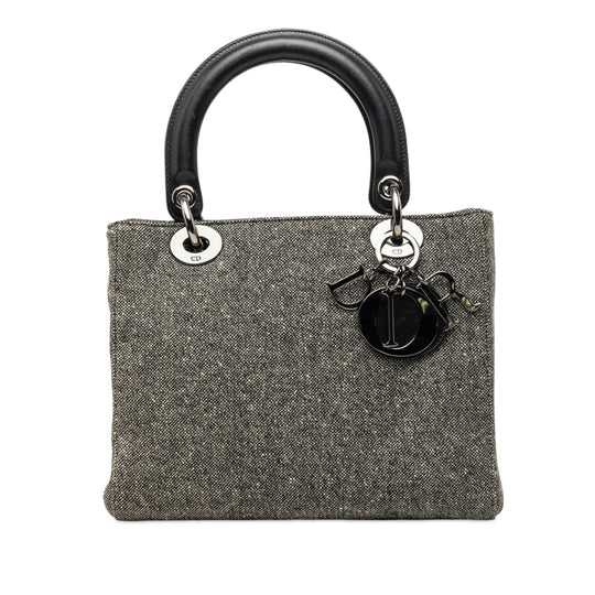 Dior Lady Dior Medium Gray Tweed