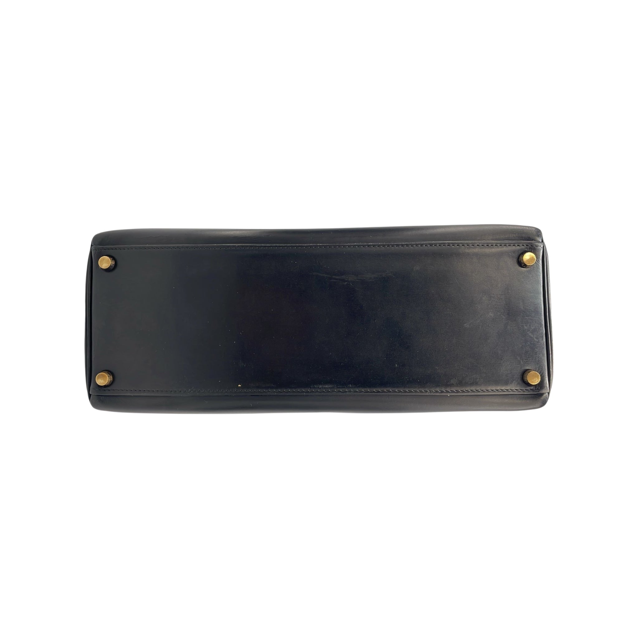Hermès Kelly 32 Black Box Calfskin Gold